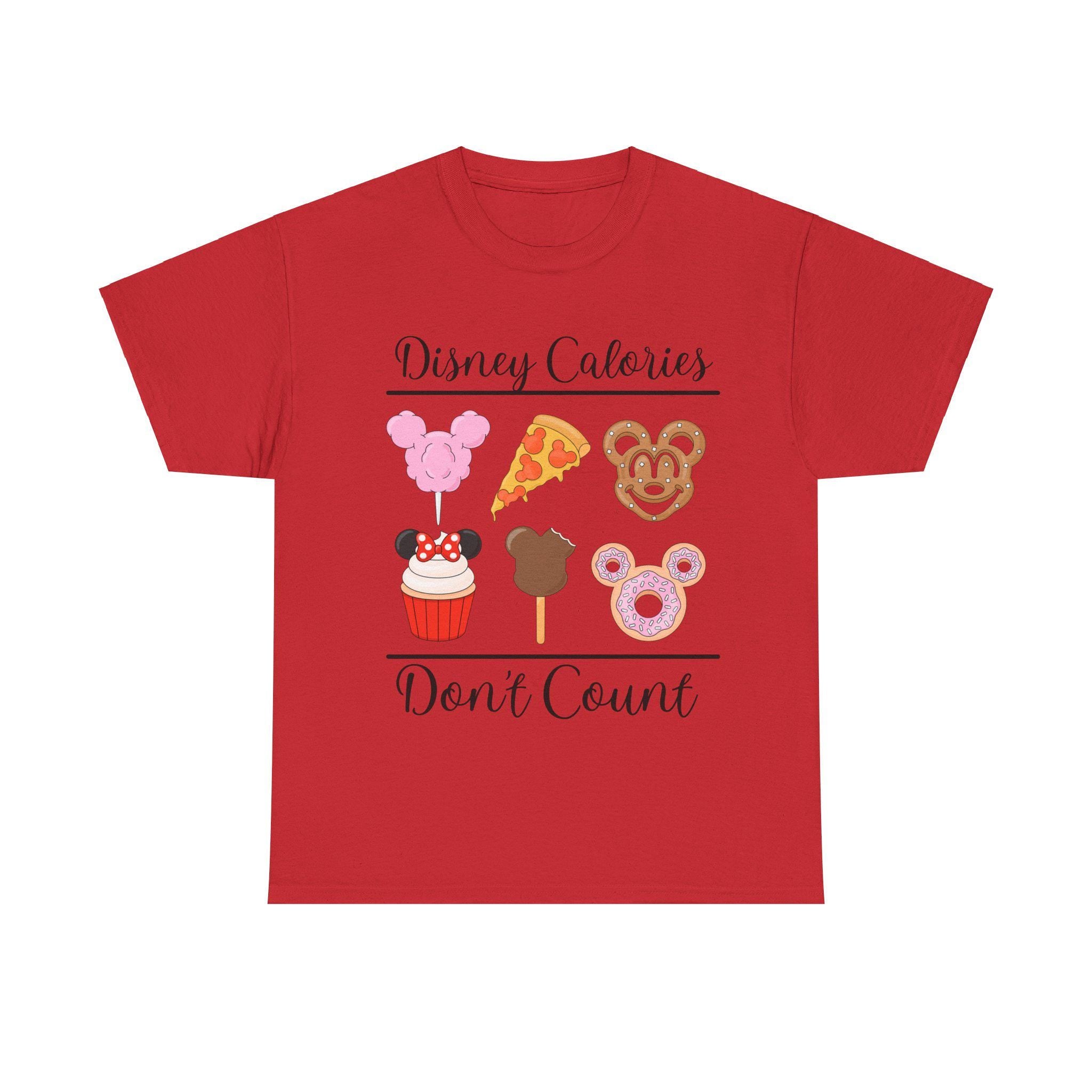 Matching Disneyland Disney World Unisex Tee - Disney Calories Don't Count - Funny Humorous Shirt, Gift for Theme Park Lovers