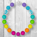 RESTOCKED! Girls/Toddler/Baby Bright Rainbow Bubble Gum Necklace