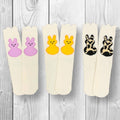 Girls/Toddler Easter Spring Socks, Peep Bunny Socks, Purple, Yellow Or Cheetah!
