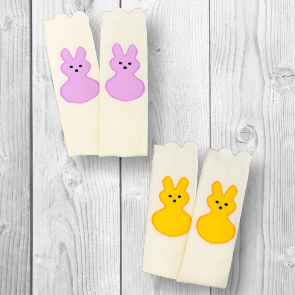 Girls/Toddler Easter Spring Socks, Peep Bunny Socks, Purple, Yellow Or Cheetah!