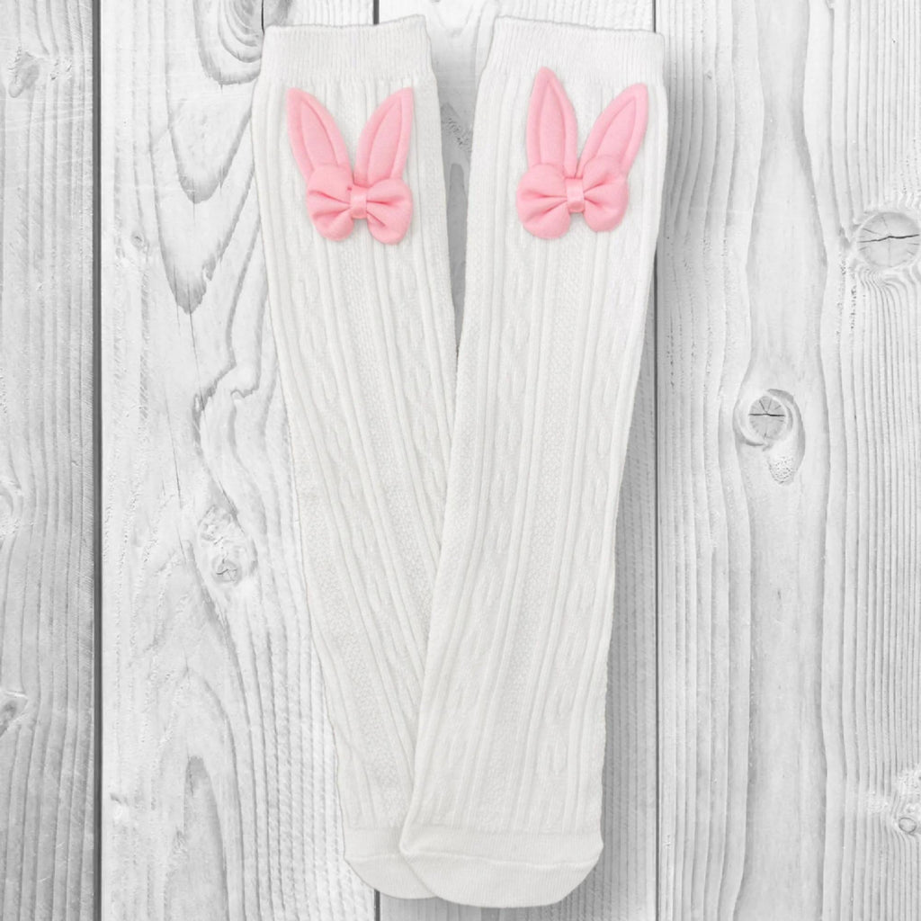 Bunny Ear Bow Socks, Easter Spring Girls, Rabbit Ear, Holiday Bunny Ears Easter Bunny, Knee Highs
