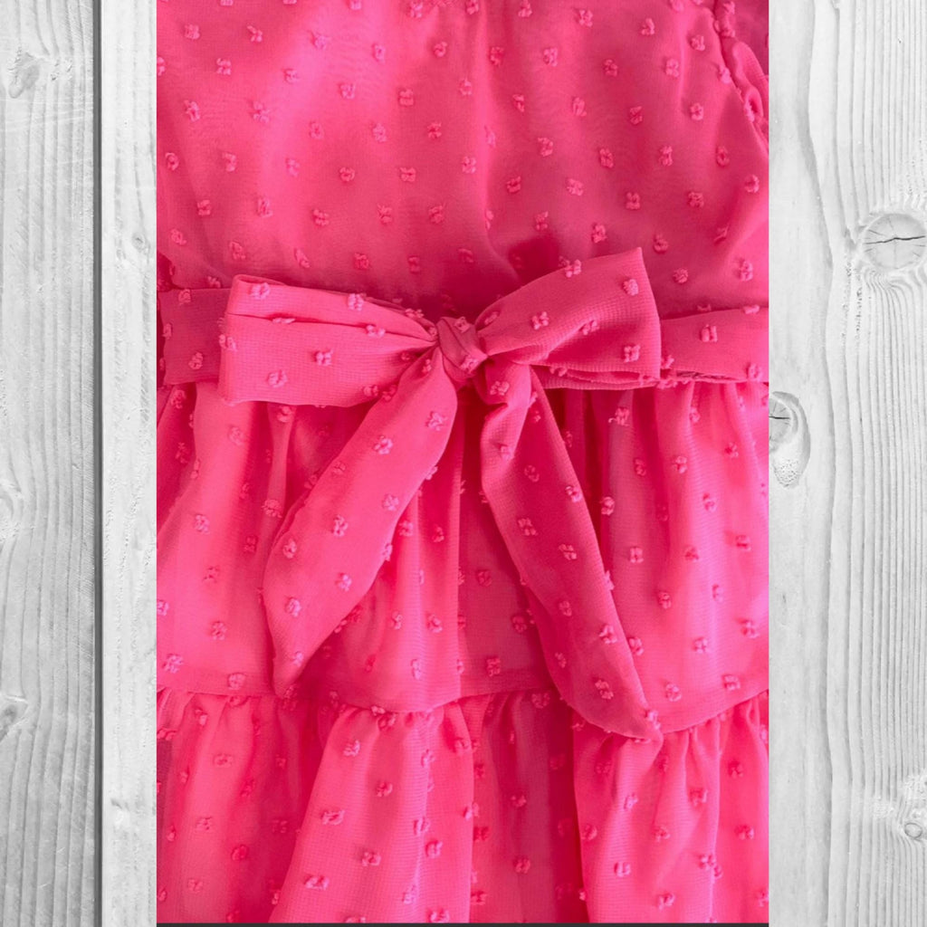 Mommy & Me Swiss Dot Dress | Matching Mother Daughter Dresses | Mommy and Mini Outfit | Hot Pink or Plum Dress | Family Photo Outfit