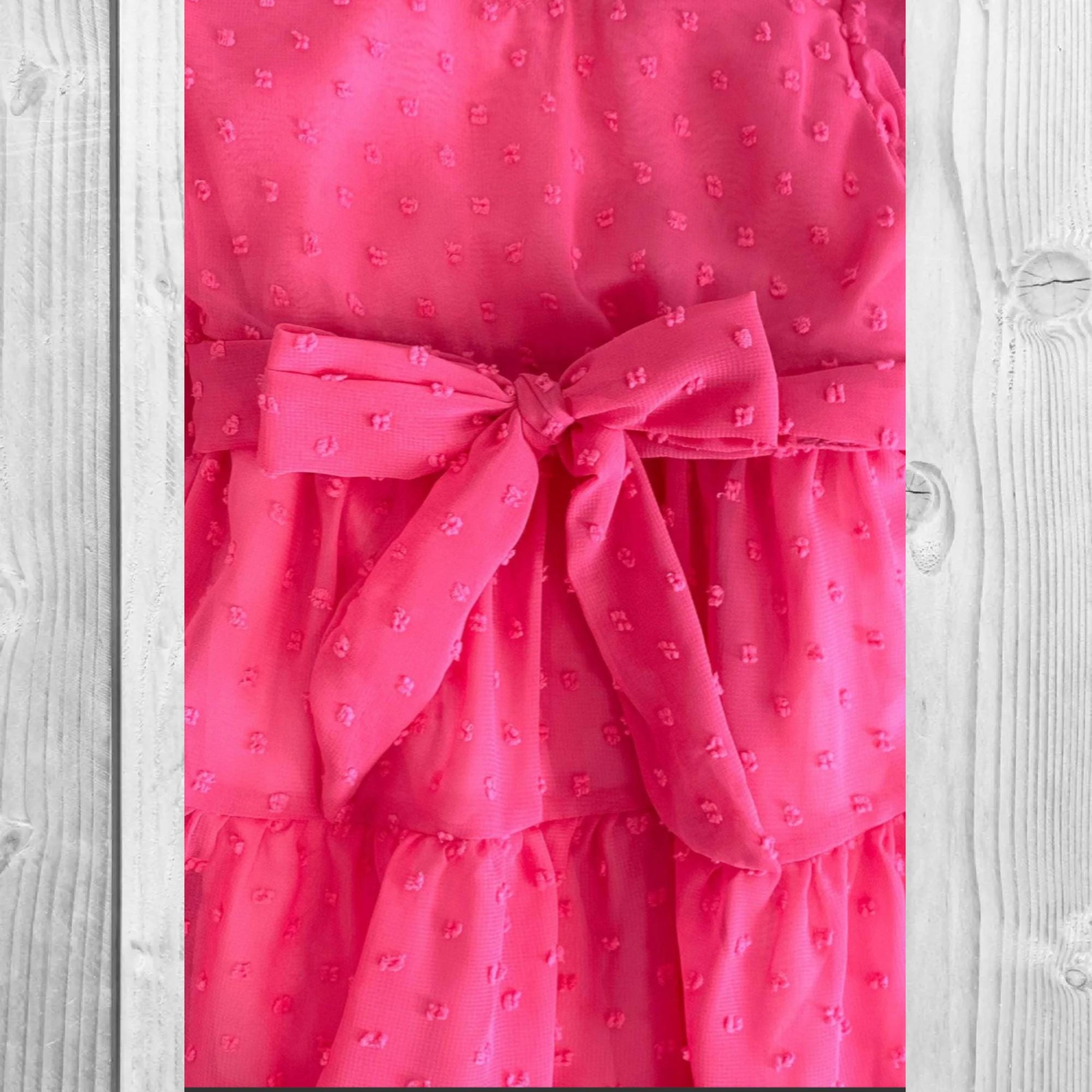 Mommy & Me Swiss Dot Dress | Matching Mother Daughter Dresses | Mommy and Mini Outfit | Hot Pink or Plum Dress | Family Photo Outfit