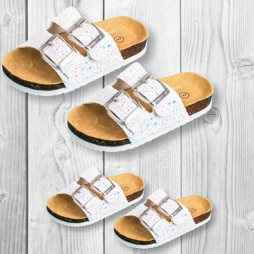Mommy & Mini White Glitter Sandals