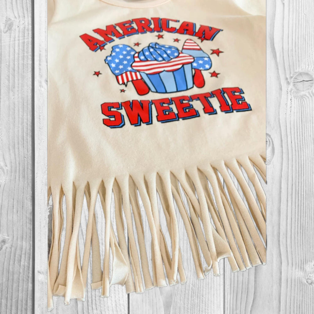 Girls/Toddler/Baby "American Sweetie" Bell Bottom Set, Patriotic, Memorial Day, 4th Of July Outfit