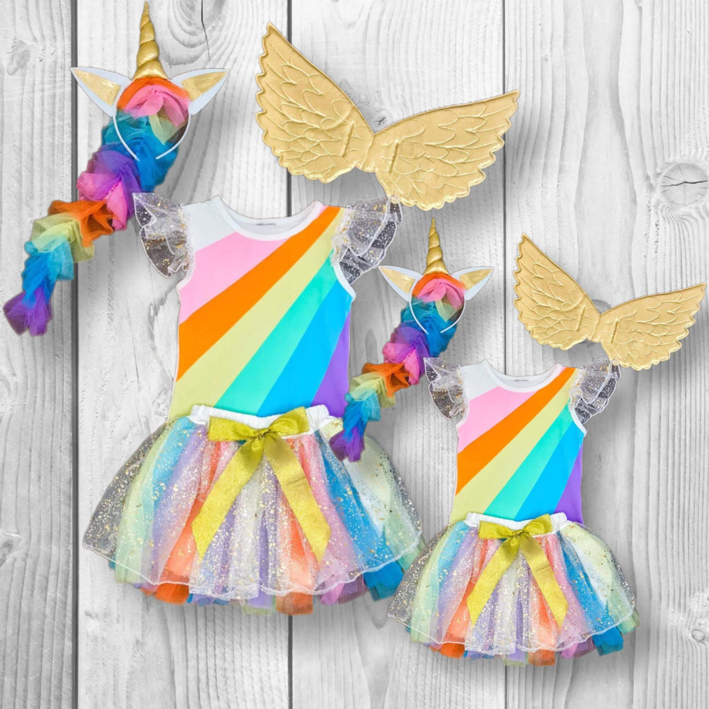 Restocked! Mommy & Mini Unicorn Costume - INCLUDES COMPLETE 4 PC Set! Mommy And Me, Coordinating, Mom And Me Halloween Costume, Kids Tutu