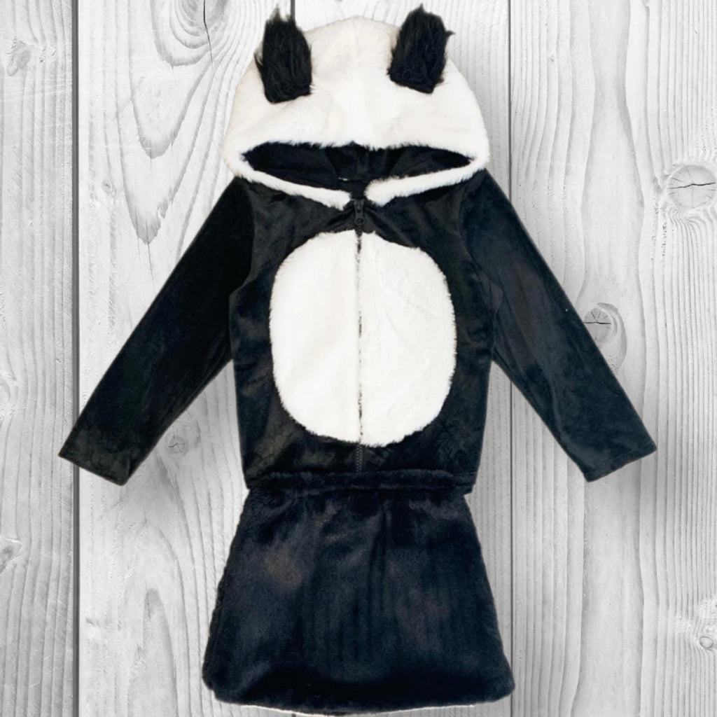 RESTOCKED! Girls/Toddler/Tween/Teen Panda Bear Costume - 3 Piece Set, Panda Zip Jacket, Faux Fur Skirt & Faux Fur Legwarmers, Kid, Dress Up