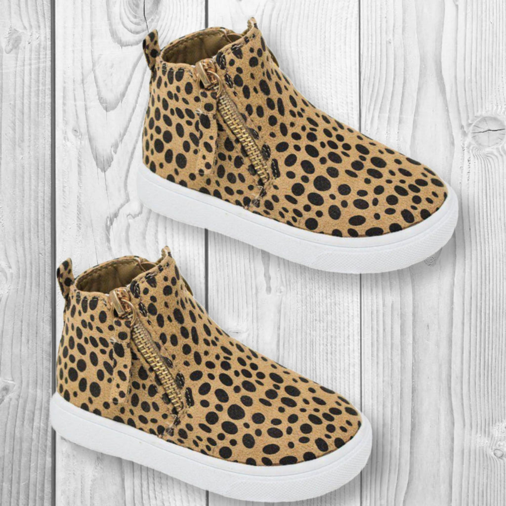 RESTOCKED! Girls/Toddler Polka Dot Cheetah Booties
