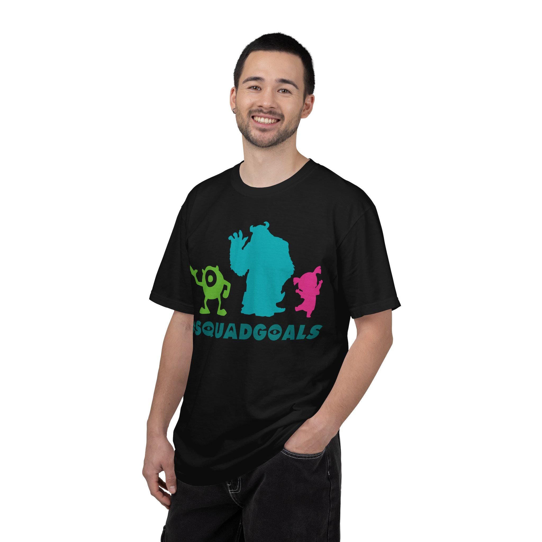 Monster's Inc #SQUADGOALS T-shirt | Mike Sulley Boo Silhouettes, Unisex Fit, Matching Disneyland Disney World Tees, Black Or White