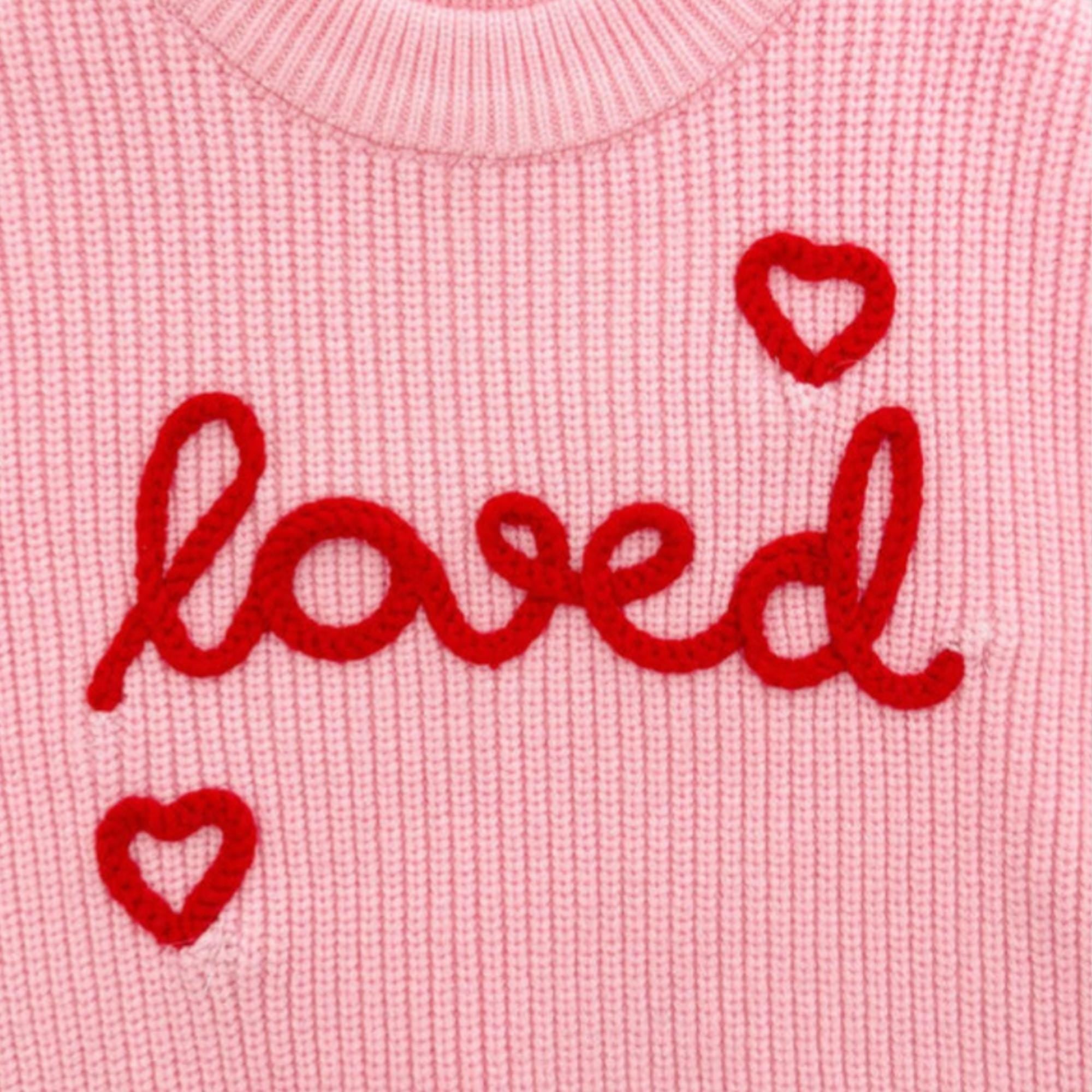 Baby Toddler Girl Valentine's Day Knit Sweater Bell Bottom Set, Heart Outfit, Valentine's Day Clothing, Girls Bell Bottom Outfit