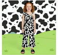 RESTOCKED! Girls/Toddler/Baby Cow Print One Shoulder Jumpsuit, 6 12 18 Months 2T 3T 4T 5 6 7 8 10 12 14 16 Years, Ranchy, Western, Cowgirl