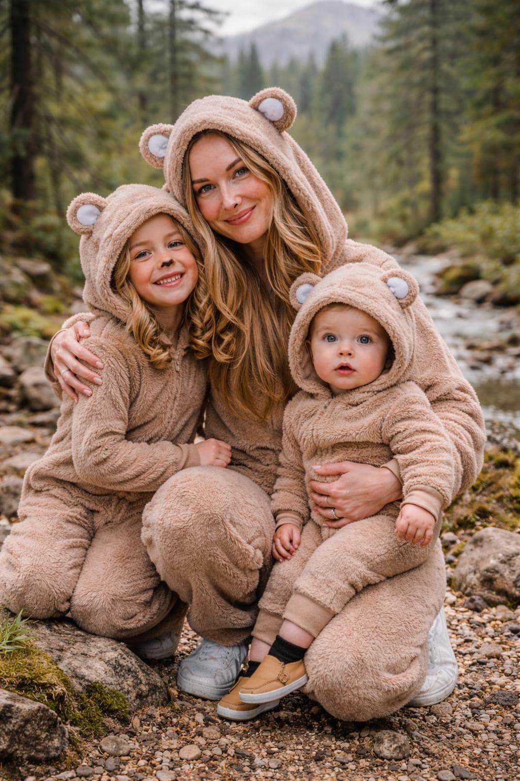 Mommy and Me Matching Bear Onesies, Mom & Baby Outfit, Family Matching Pajamas, Baby Shower Gift, Cute Bear Romper Set