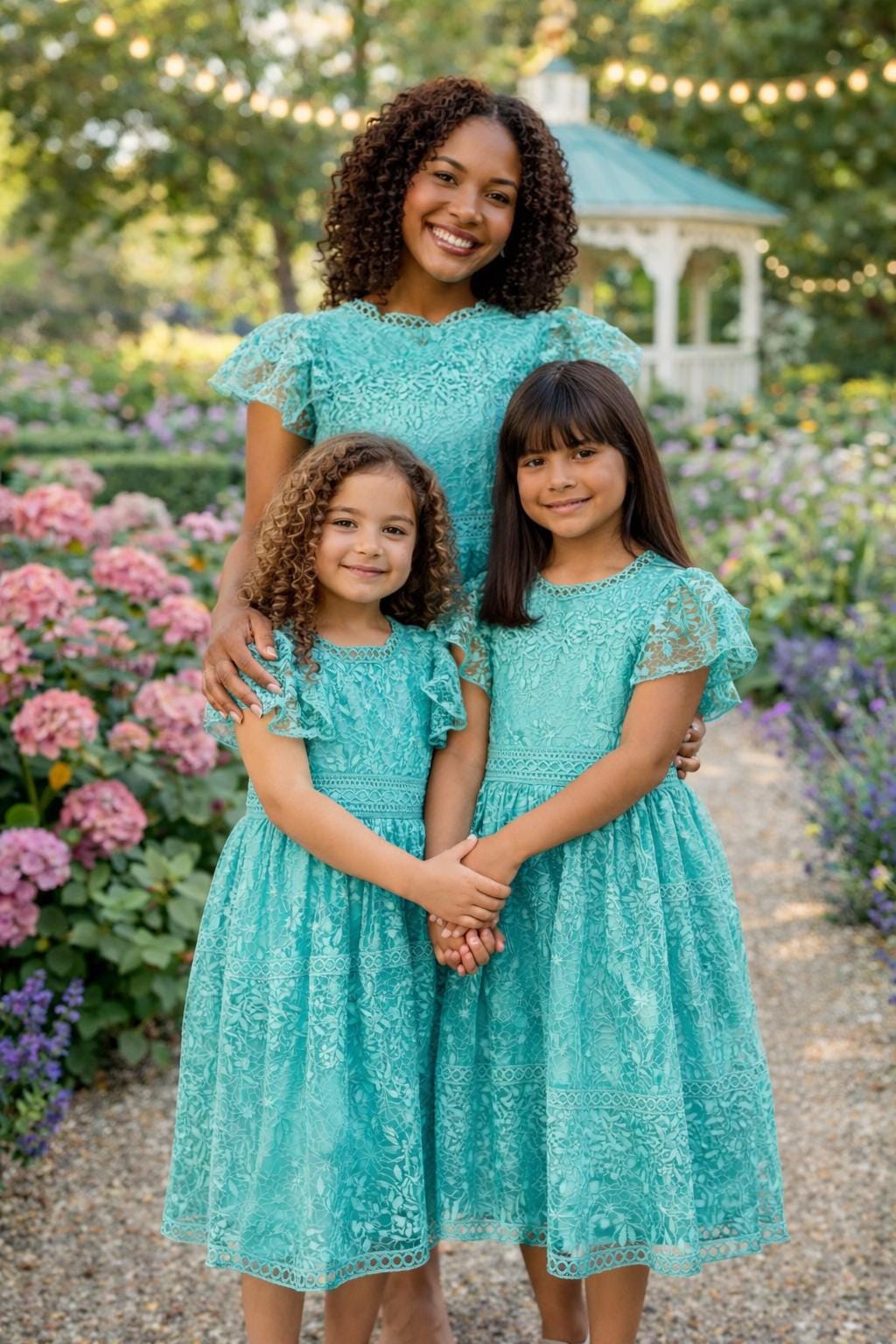 Mommy and Me Lace Dress, Matching Mother Daughter Dress, Easter Dress, Mommy and Daughter Outfit, Spring Family Photos, Turquoise Or Blush