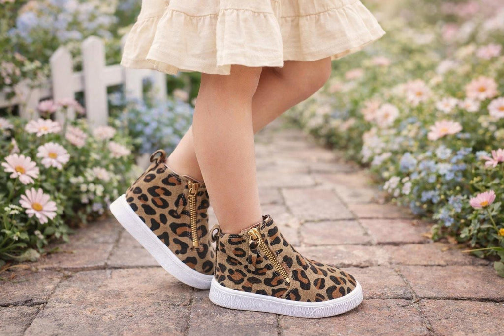 RESTOCKED! Girls/Toddler Leopard Sneaker Booties, 5T 6T 7T 8T 9T 10T 11T 12T 13T 1 2 3 4 Kids, Cheetah Shoes, Animal Print Sneakers