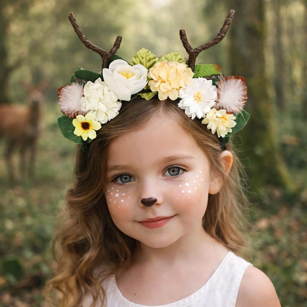 RESTOCKED! Deer Floral Antler Headband