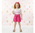 Girls/Toddler/Baby "A Little Bit Dramatic" Pink Pleather Short Set