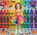 Girls/Toddler/Baby/Tween/Teen "Crayons" Tutu Suspender Skirt Costume Set