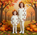 Mommy & Mini, Mom And Me - Cozy Cream Pumpkin Cardigan