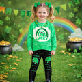 RESTOCKED! Girls/Toddler/Baby "Lucky" Green & Black Legging Set, 6 12 18 Months 2T 3T 4T 5 6 7 8 10 12 14, Ships From Utah, St Patrick's Day