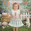 Mint Peter Cottontail Ruffle Dress – Easter Bunny Girls Dress