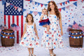 Mom & Me Patriotic Red White And Blue Bow Dress – 4th of July And Memorial Day Matching Outfits