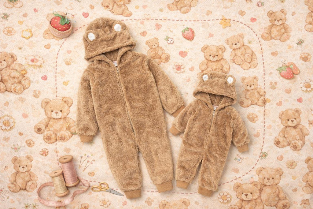 Mommy and Me Matching Bear Onesies, Mom & Baby Outfit, Family Matching Pajamas, Baby Shower Gift, Cute Bear Romper Set