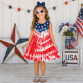 Red White Blue Tie Dye Tank Dress | Patriotic Summer Dress