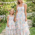 Mommy and Me Matching Dresses, Spring Floral Ruffle Dress, Mother Daughter Outfit, Easter Dress, Family Photos Outfit, Baby Girl Dress