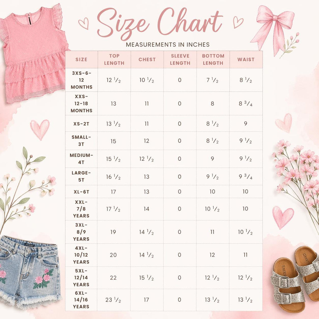 Swiss Dot Floral Denim Short Set | Cute Summer Outfit | Girls Matching Set