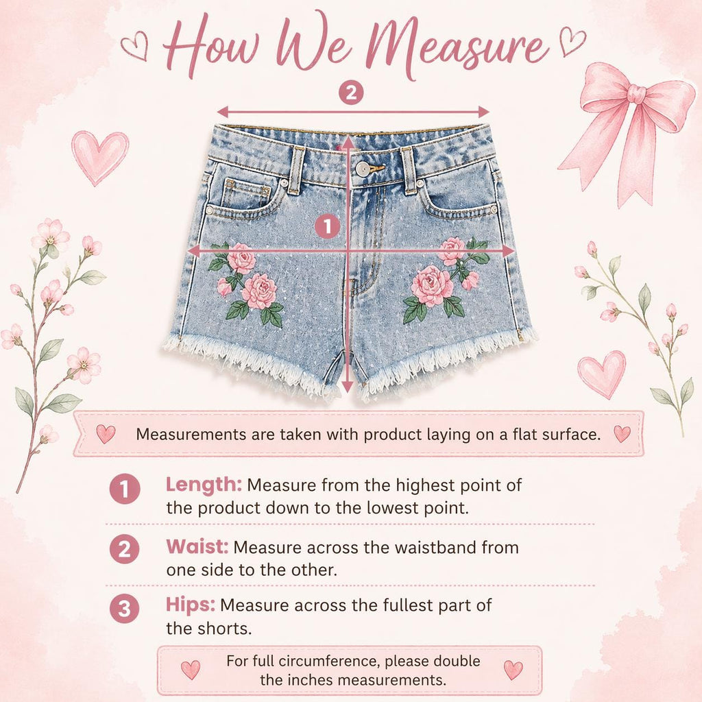 Swiss Dot Floral Denim Short Set | Cute Summer Outfit | Girls Matching Set