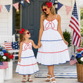 Mom & Me Patriotic Red White And Blue Ruffle Tank Dress | Matching 4th of July Outfit