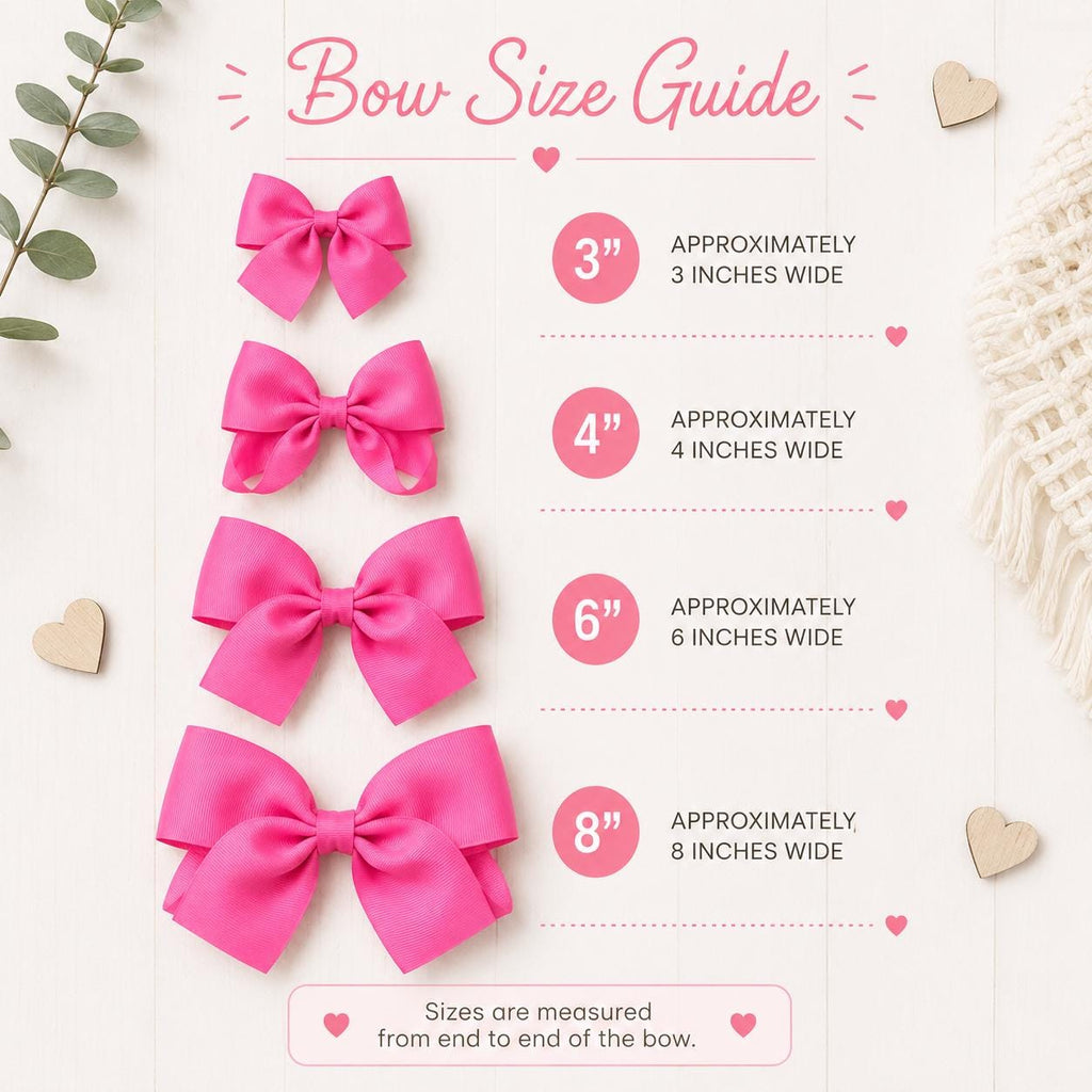 6” Large Boutique Hair Bows for Girls – Many Colors Available | Baby Toddler Hair Bow Clips