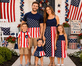 Matching Family American Flag Shirts & Dresses | Patriotic 4th of July Outfits | USA Family