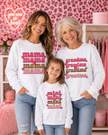 Grandma & Mini Matching Shirts, Mama and Mini Tops, Cheetah Print Family Matching Outfit, Pink Leopard Long Sleeve Shirt