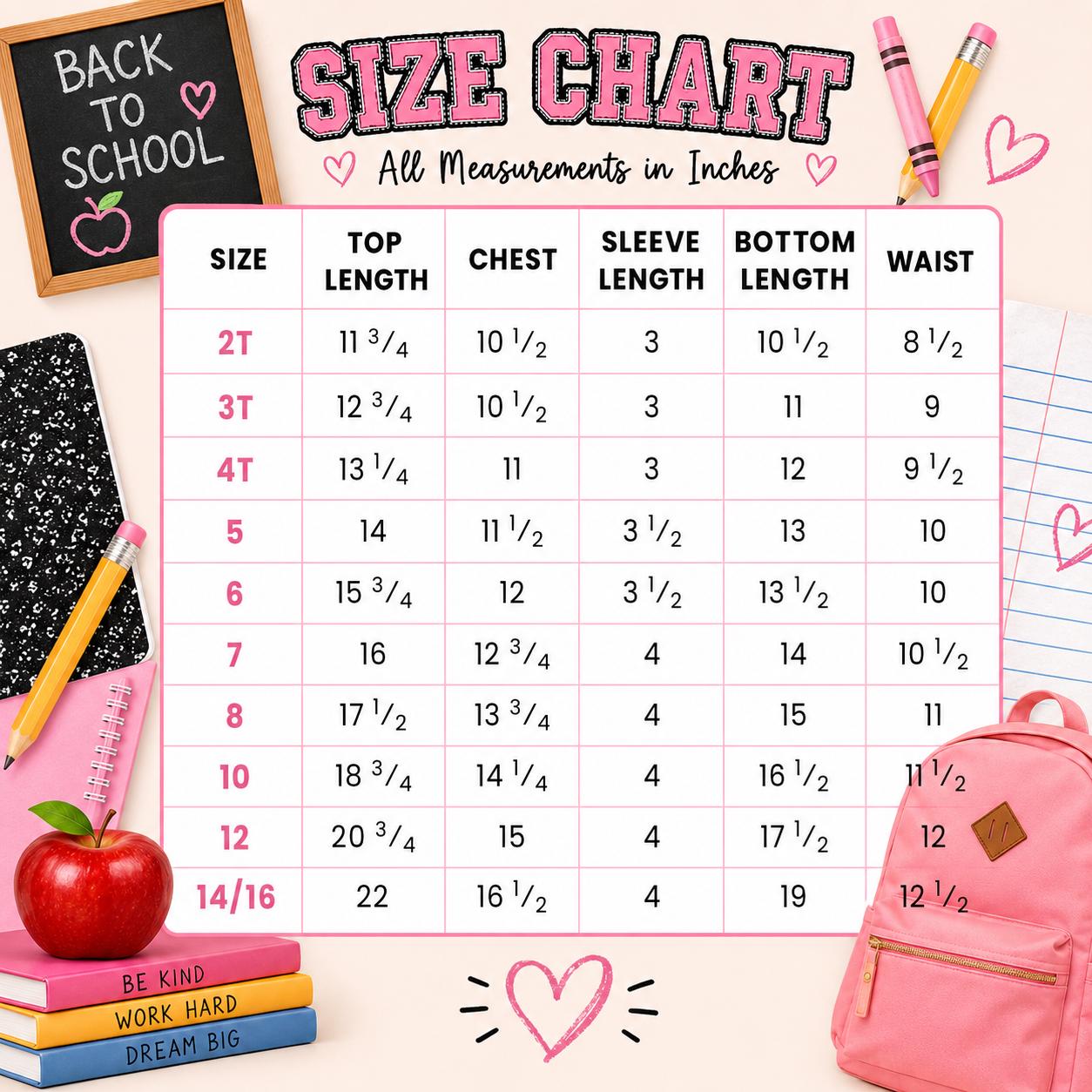 Pre-K–Sixth Grade Notebook Skirt Set | Back to School Outfit | First Day of School Outfit | Girls School Outfit | Pre-K, Kindergarten–6th