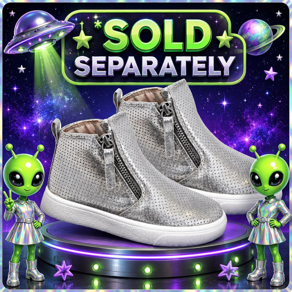 RESTOCKED! Girls Alien Costume, Toddler Alien Costume, Silver Holographic Halloween Costume, 4 Piece Extraterrestrial Dress Up Set, Toddler