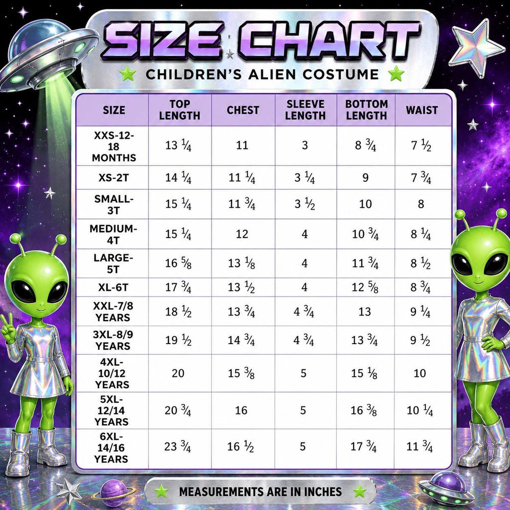 RESTOCKED! Girls Alien Costume, Toddler Alien Costume, Silver Holographic Halloween Costume, 4 Piece Extraterrestrial Dress Up Set, Toddler