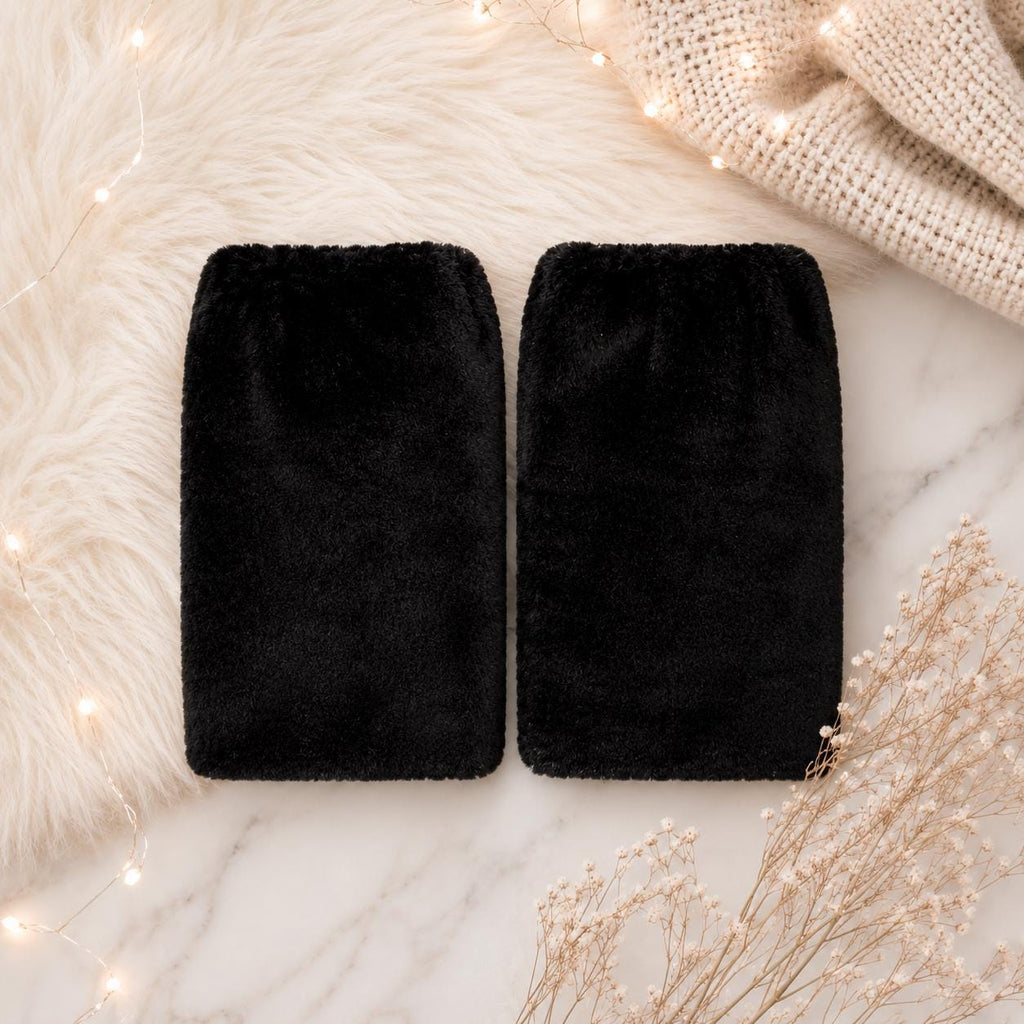 Mommy & Me Black Fuzzy Leg Warmers | Matching Mom and Daughter Leg Warmers | Toddler Girls Leg Warmers