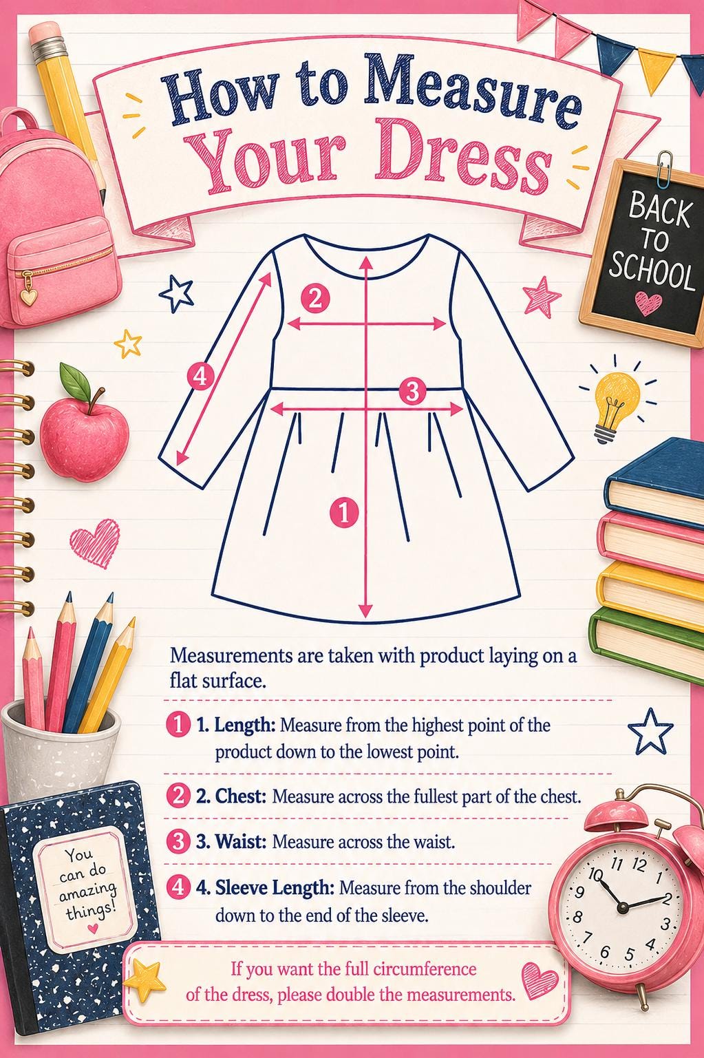 Pre-K–4th Grade Black & Pink Dress | Back to School Outfit | First Day of School Dress | Toddler Girl School Dress | Girls Classroom Outfit