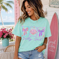 Salty Soul Shirt, Coastal Graphic Tee, Beach Lover T-Shirt, Preppy Seashell Bow Tee, Summer Vacation Shirt, Gildan 5000 Unisex Fit Tee