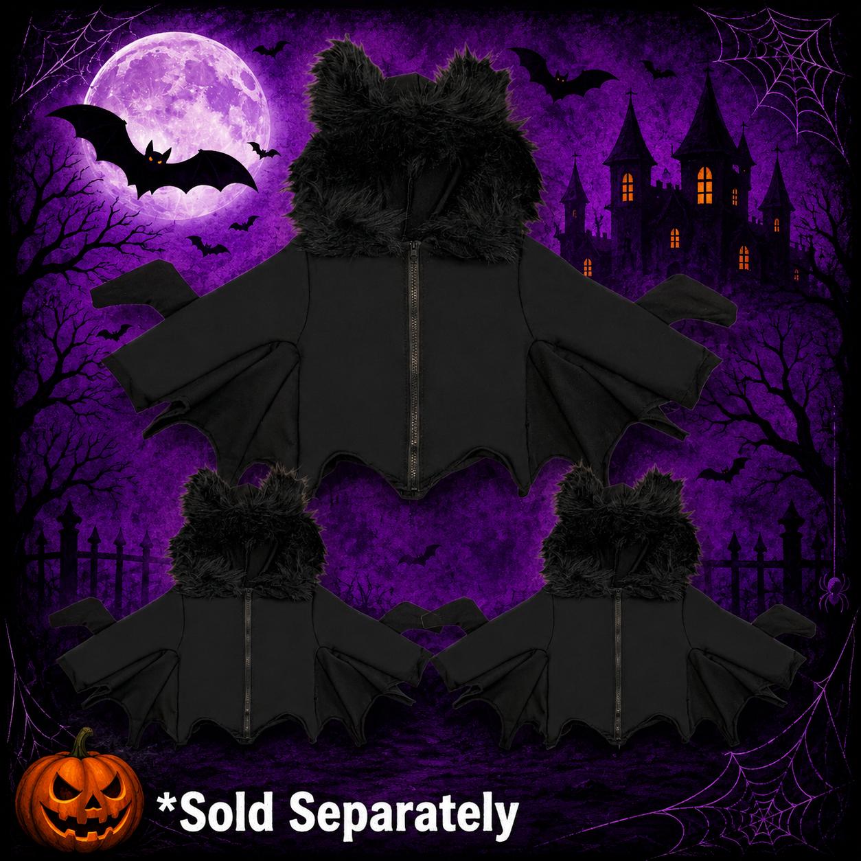 Family Bat Costume Hoodie, Mom Dad Kids Bat Costume, Black Bat Halloween Costume, Matching Family Halloween Outfit, Boutique, Hoodie Only
