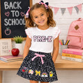 Pre-K–Sixth Grade Notebook Skirt Set | Back to School Outfit | First Day of School Outfit | Girls School Outfit | Pre-K, Kindergarten–6th