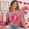 Stanley Love Language Sweatshirt, Valentine's Day Sweatshirt, Stanley Cup Lover Gift, Comfort Colors 1545, Unisex Fit Graphic Crewneck, Pink