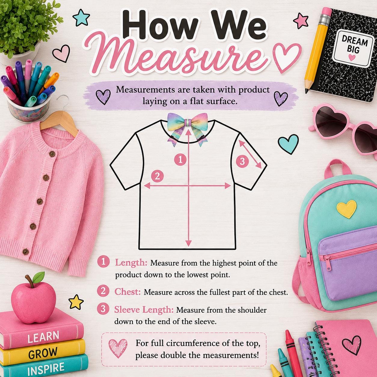 Pre-K–6th Grade Rainbow Denim Short Set | Girls Back to School Outfit | First Day of School Outfit | Kindergarten Shirt | Toddler