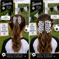 Soccer Hair Bows | 3" & 6" Boutique Bow | Girls Soccer Bow | Alligator Clip | Sports Hair Accessory | Game Day Hair Bow