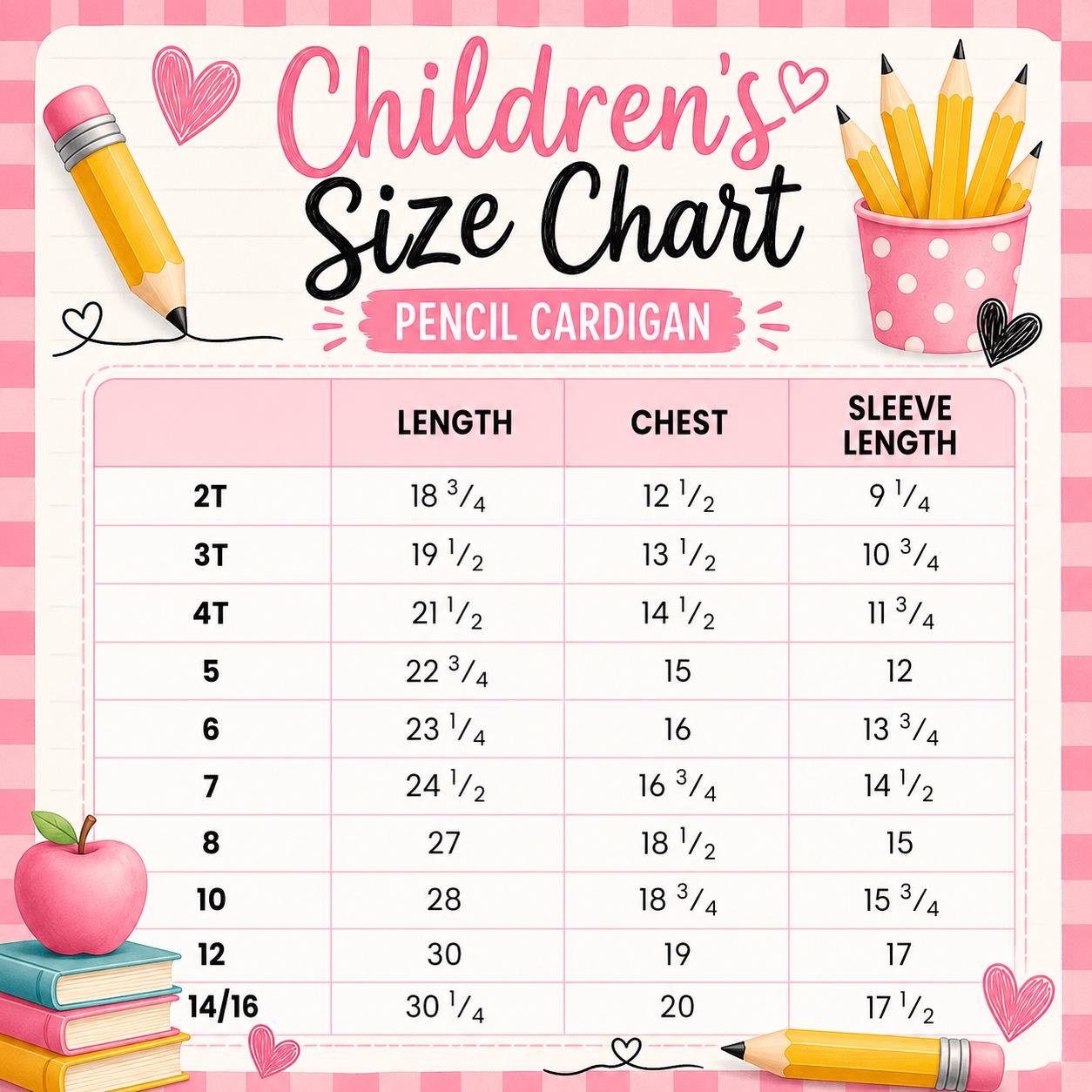 Mom & Me White Pencil Cardigan | Teacher Cardigan | First Day of School Outfit | Back to School Matching Cardigan | Toddler, Girls And Tween