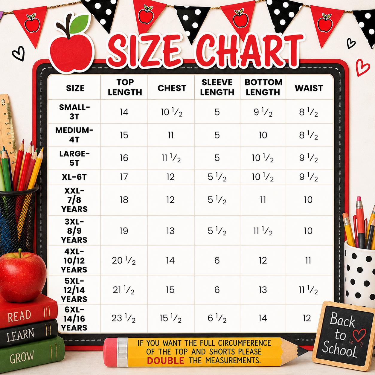 RESTOCKED! Girls Striped Apple Corduroy Short Set, Toddler Back to School Outfit, Leopard, First Day of School, 3T-14Y