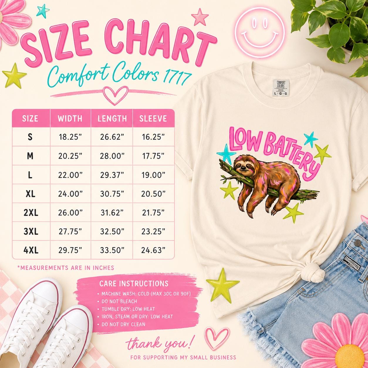 Low Battery Sloth Comfort Colors 1717 Shirt, Funny Sloth Graphic Tee, Unisex Fit T-Shirt, Cute Retro Animal Shirt, Oversized Comfort Colors